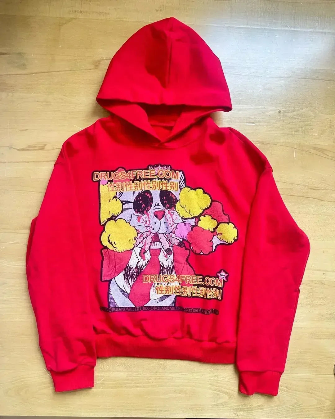 Harajuku Drolandmiller Hoodies Women Goth Streetwear Tops Gothic Grunge Couples Sweatshirt Oversized Hoodie Y2k Clothes