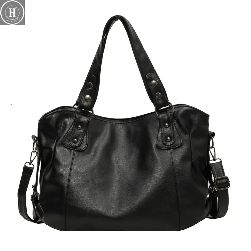 Female Hobo Handbag Large Capacity Shoulder Bags Big Stylsih Casual Tote Bag Ladies A4 Soft Leather Crossbody Bags Business Sac HALALZEN