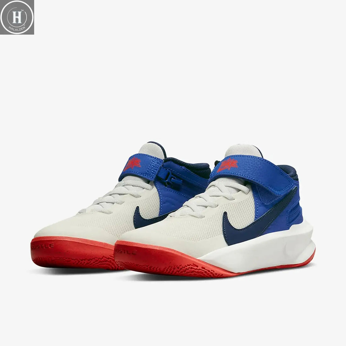 Nike genuine (GS) women's and children's sports shock-absorbing Velcro basketball shoes DD7303-103 HALALZEN