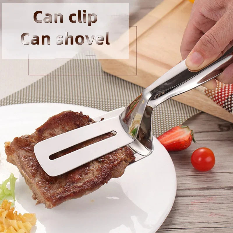 Household Frying Shovel Pancake Fried Fish Shovel Pizza Steak Clip Barbecue Grilling Tong Kitchen Clamp Cooking Tool Halalzen