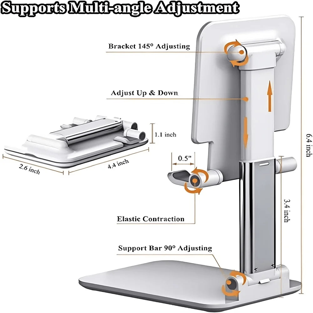 Adjustable Phone Stand for Desk – Foldable & Portable Holder for iPhone 16 15 14 13 12 & Android Great Gift for Family & Friends