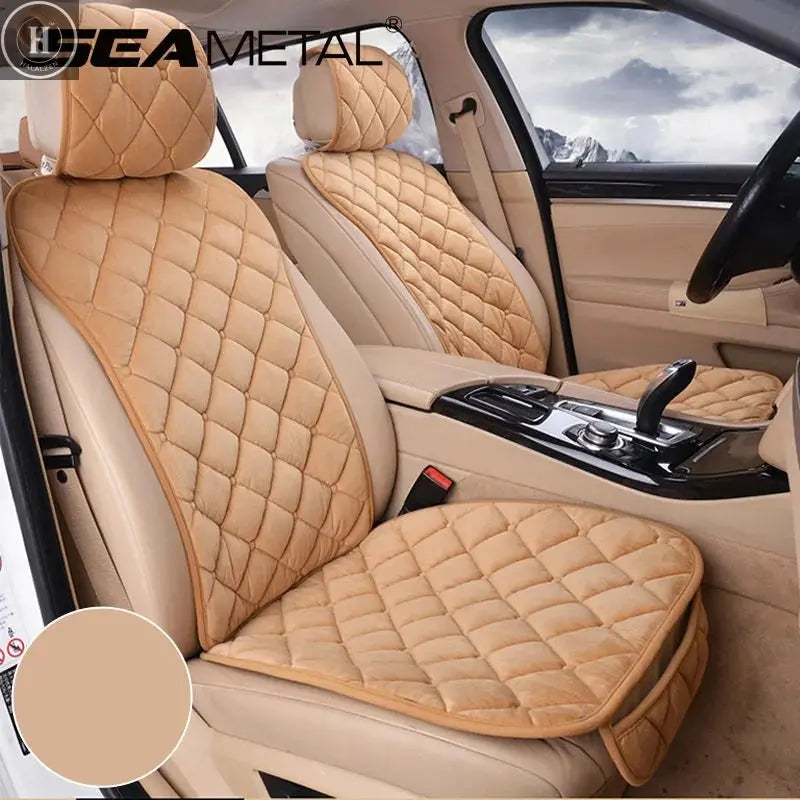 SEAMETAL Winter Car Seat Cover Soft Warm Car Seat Cushion Universal Plush Interior Protector Mat Auto Seats Cover Accessories HALALZEN