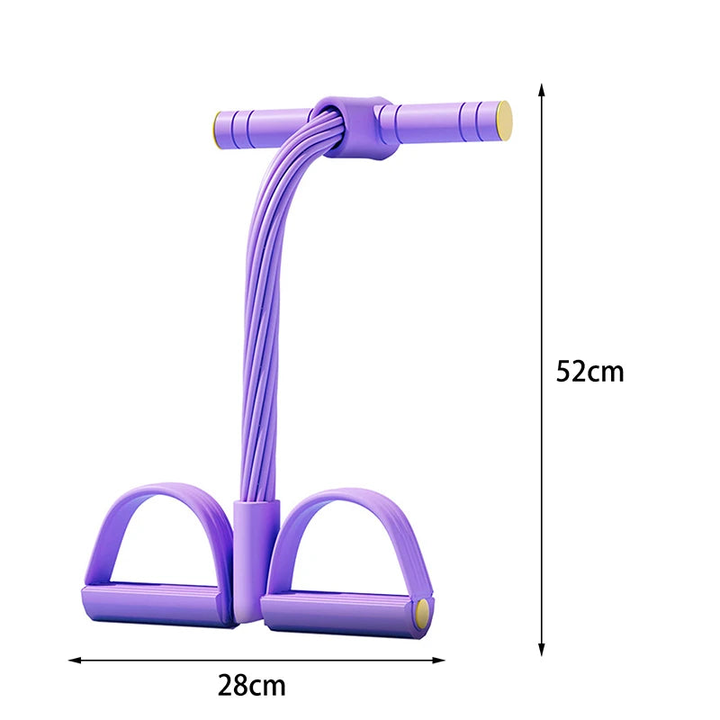 10-Tube Yoga Pedal Puller Woman Resistance Bands Abdomen Waist Arm Training Elastic Pull Rope Fitness Equipment