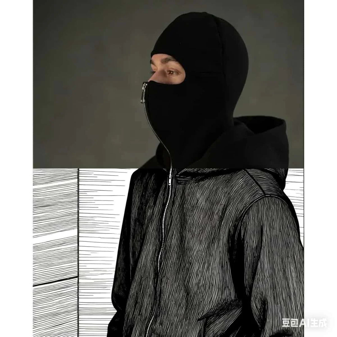 Ins Trendy Brand Double Hat Hooded Hoodie Jacket Men's and Women's Same Style Loose Zipper Couple