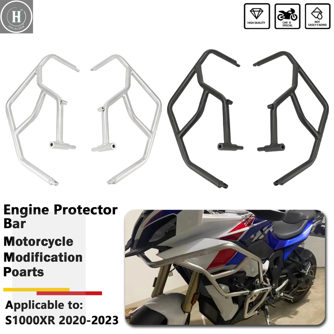 Fit For BMW S1000XR S 1000XR S 1000 XR 2020-2023 Motorcycle Highway Engine Guard Crash Bar Frame Bumper Fairing Protector Bar HALALZEN