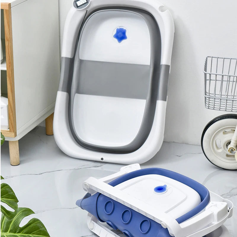 Real-time Temperature Silicone Baby Take A Bath Bathtub