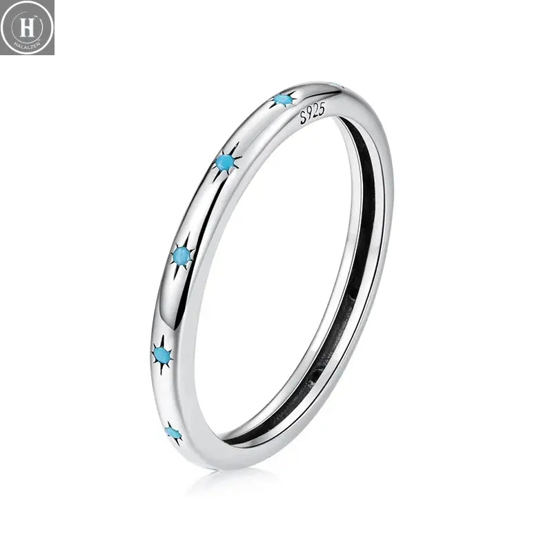 WOSTU European 925 Sterling Silver Simple Rings For Women Wedding Engagement Heart Rings With Zircon Original Female Jewelry HALALZEN