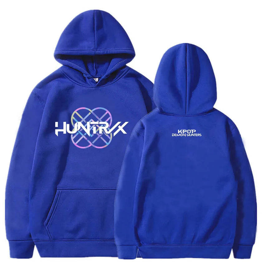 KPop Demon Hunters Huntrix Hoodie Men's Loose Movie Print Hoodie