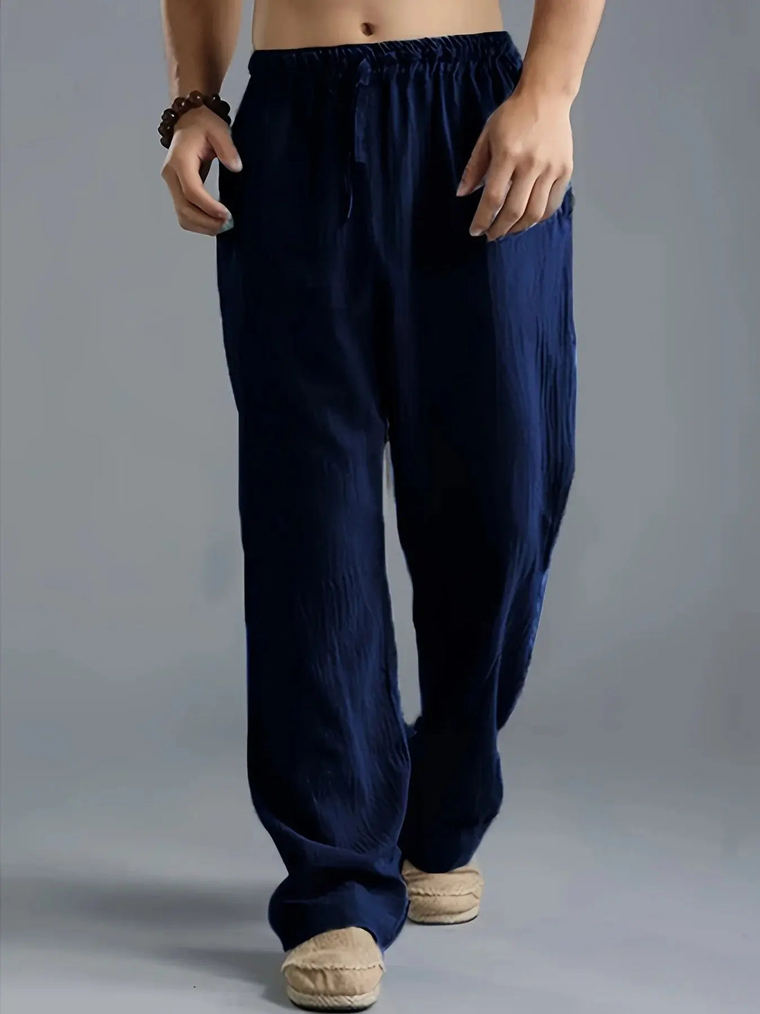 Men's plus-size slacks linen breathable sweatpants Halalzen UK