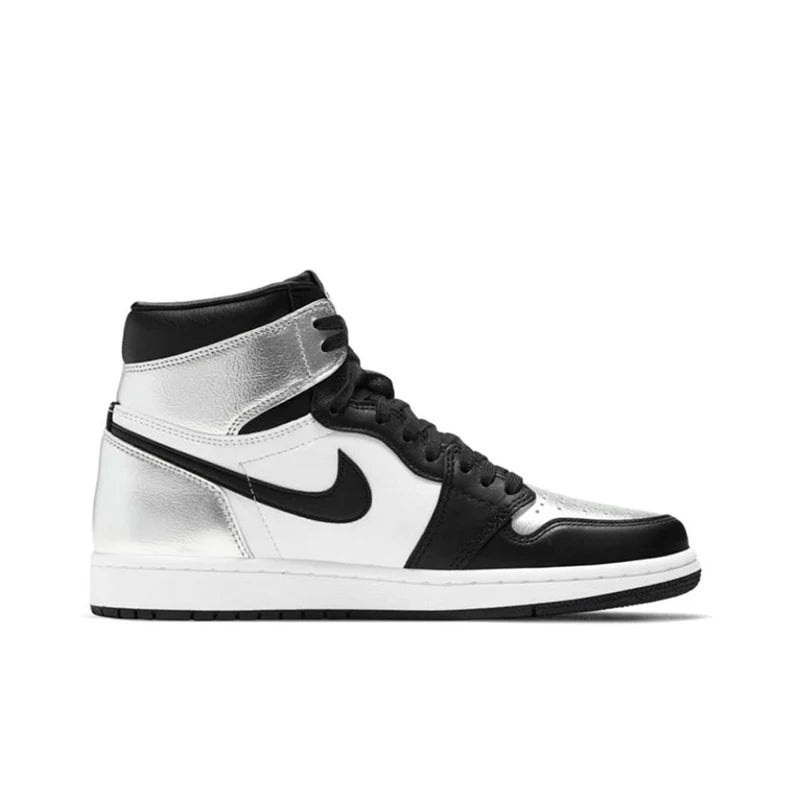 Original Jordan Air Jordan 1 High OG Retro "Silver Toe" Anti-Slip High Top Basketball Shoes Men's and Women's Sneakers