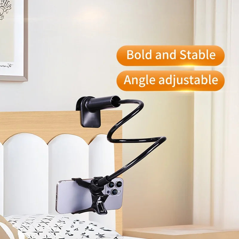 Adjustable 360 ° rotating portable lazy phone holder, suitable for bedside offices and homes, with clip