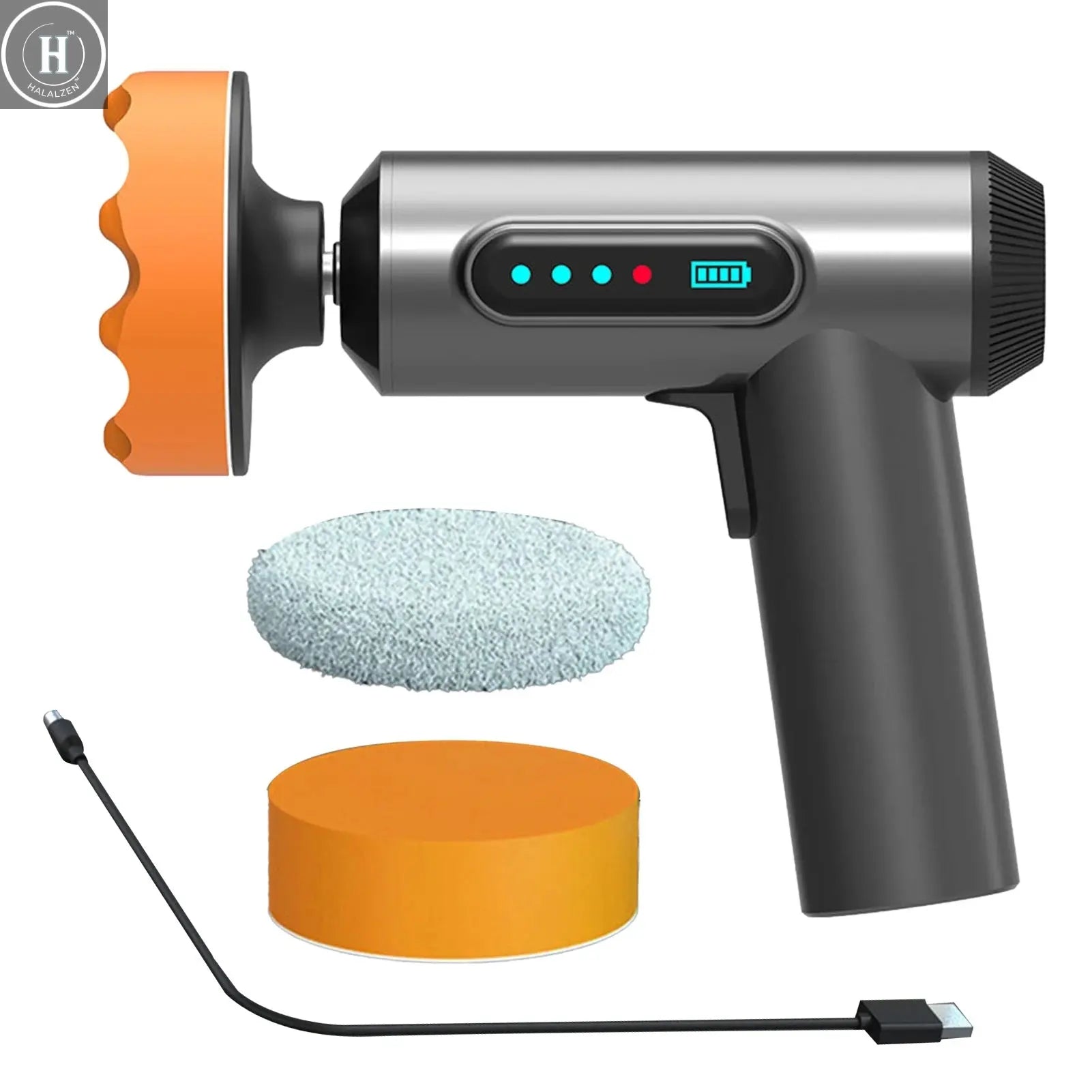 Cordless Car Polisher 4000mAh Buffer Polishing Machine 2 Speed Adjustable Mini Electric Wireless Polisher Auto Waxing Polishing HALALZEN