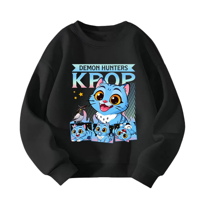 KPop Demon Hunters HUNTRIX Pirnt Hoodie Autumn Long Sleeve Tops Women's Clothing Sweatshirts