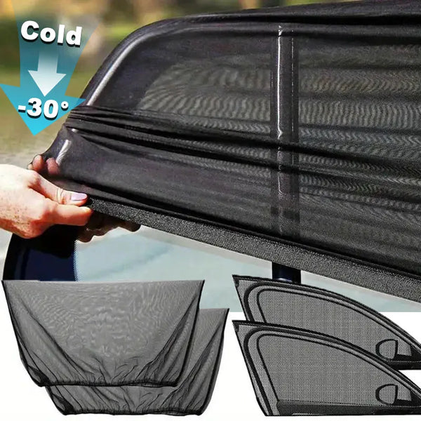 Car Sunshade Curtains Universal Side Window Shades SUV Curtains Protection Repellent Mosquito Mesh Net Sunshade Auto Accessories