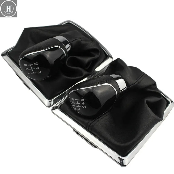 5/6 Speed Gear Shift Knob for Ford Focus 2 MK2 2005 2006 2007 2008 2009 2010 2012 2011 Lever HandBall Gaiter Boot Leather Cover HALALZEN