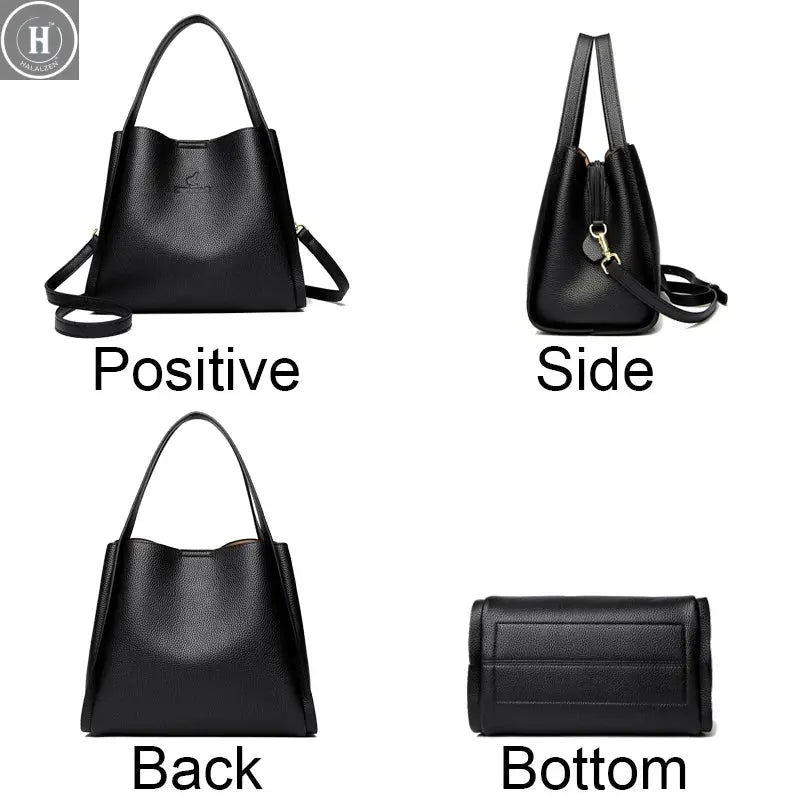 Genuine Brand Tote Bag Leather Luxury Handbags Women Bags Designer Handbags High Quality Ladies Crossbody Hand Bags for Women HALALZEN