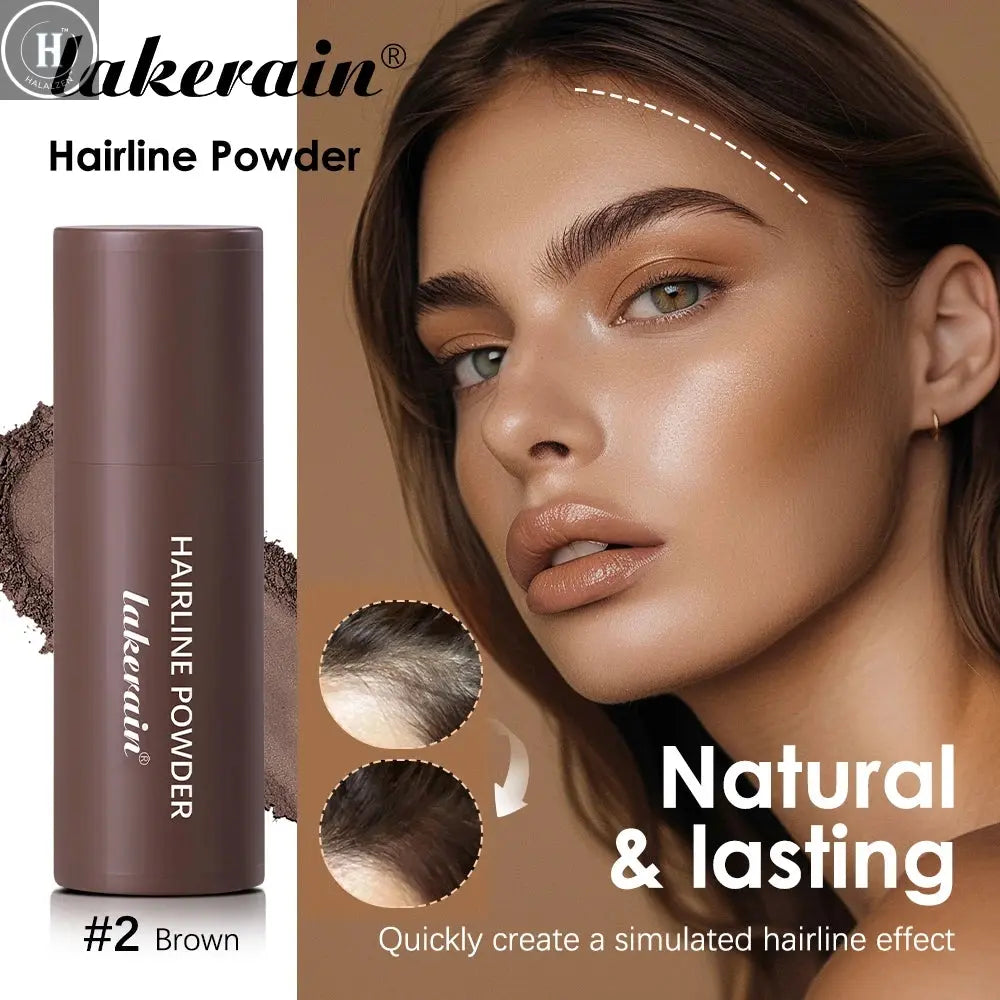Hairline Powder Long Lasting Shadow Filling Forehead Hair Gaps Waterproof Sweat-proof Fine Powder Natural Color Hairline Makeup HALALZEN
