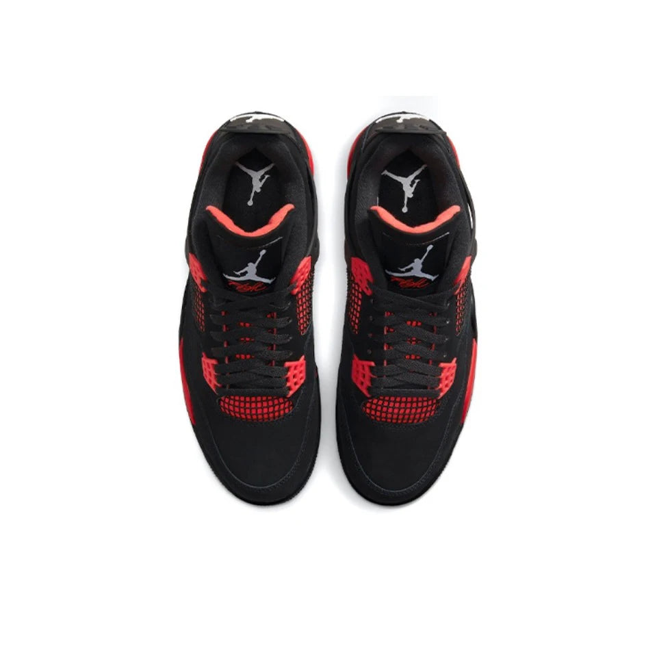 Original Air Jordan 4 Retro Bred Bull Anti-Slip Wear-resistant Retro Basketball Shoes