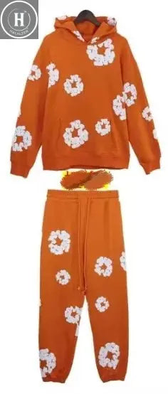 DENIM TEARS brand hot selling new fashionable cotton foam printed hoodie, European and American trendy men's sports suit HALALZEN