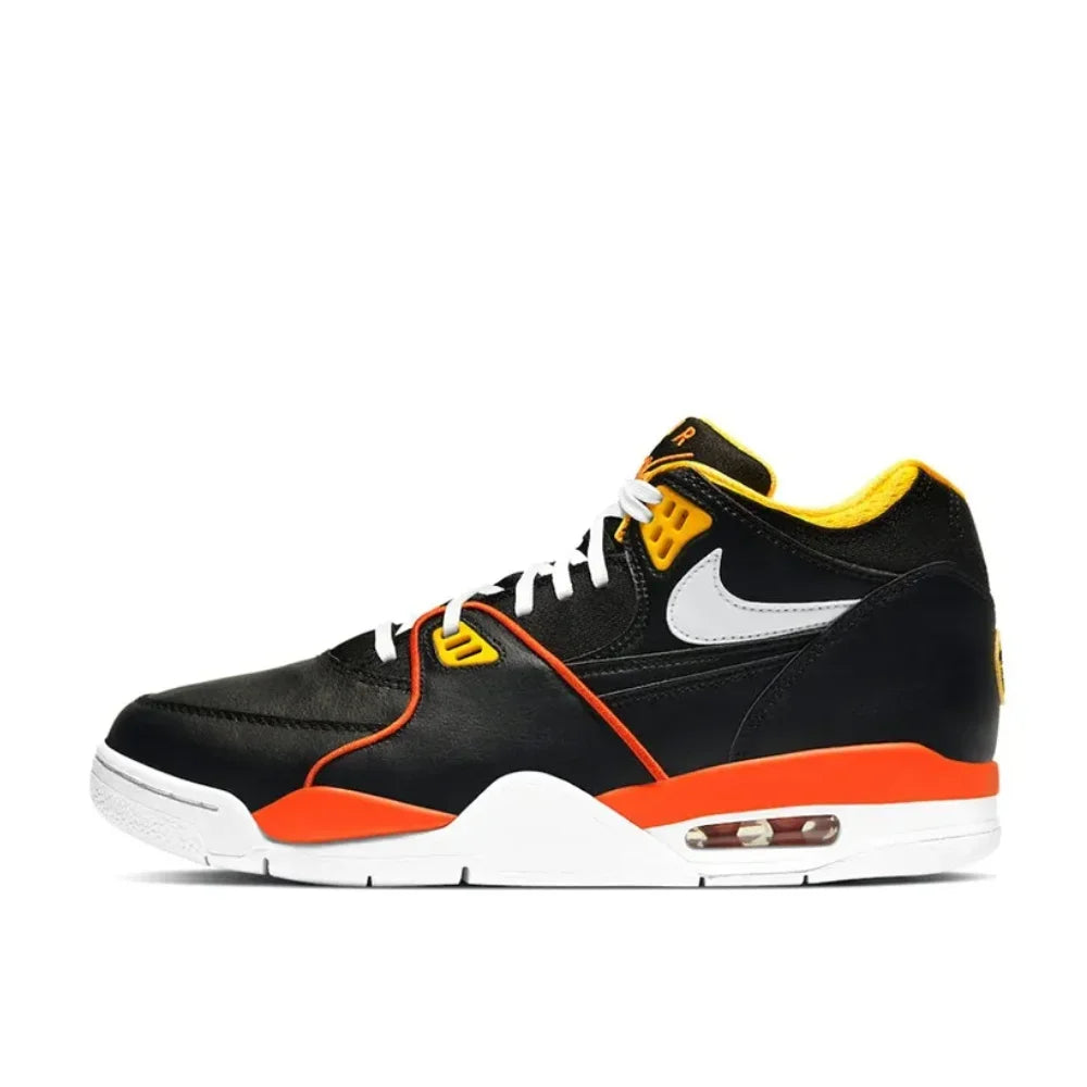 Nike Original Air Flight 89 Men's Retro Mid Top Basketball Shoes Shock Absorbing, Slip Resistant and Wearable Black