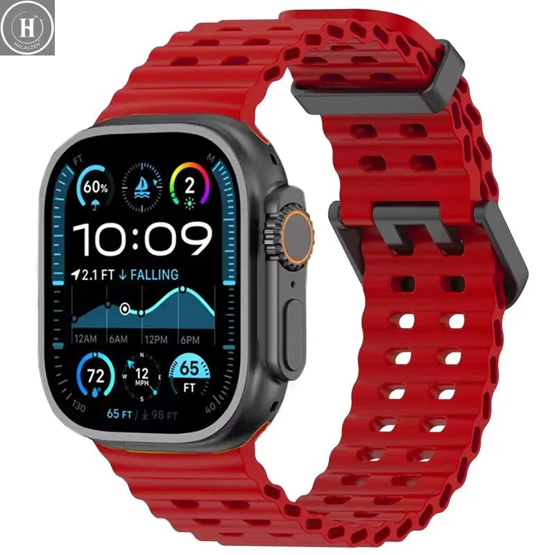 Ocean Strap For Apple Watch Band Ultra 3/2 49mm Series 11 10 46mm Sports Bracelet Wristband iWatch 9 8 7 6 5 SE 45mm 44mm Correa HALALZEN