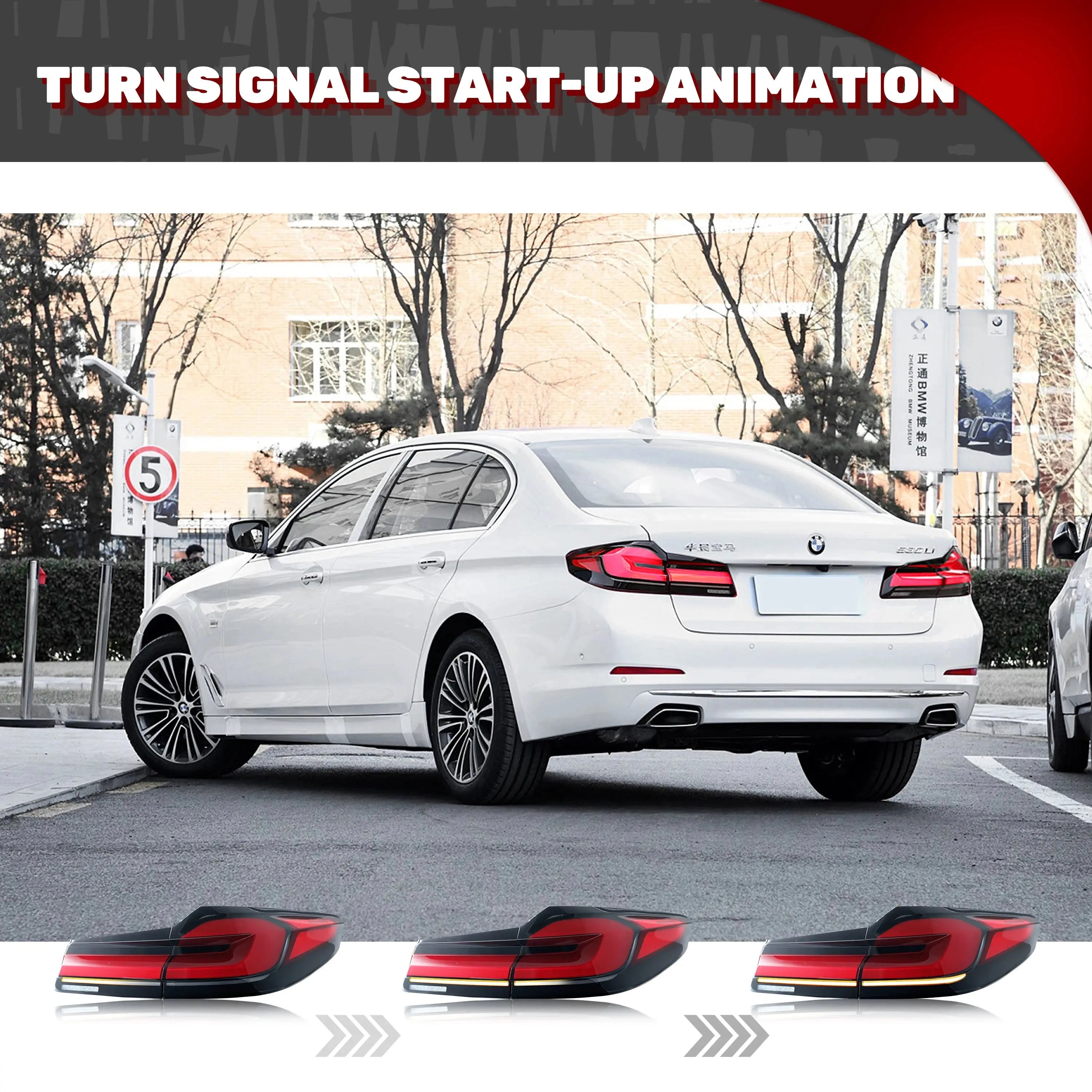 LED Facelift Tail Lights for BMW G30 F90 M5 5-Series 2017-2020 Sequential Turn Signal Rear Lamps Assembly HALALZEN
