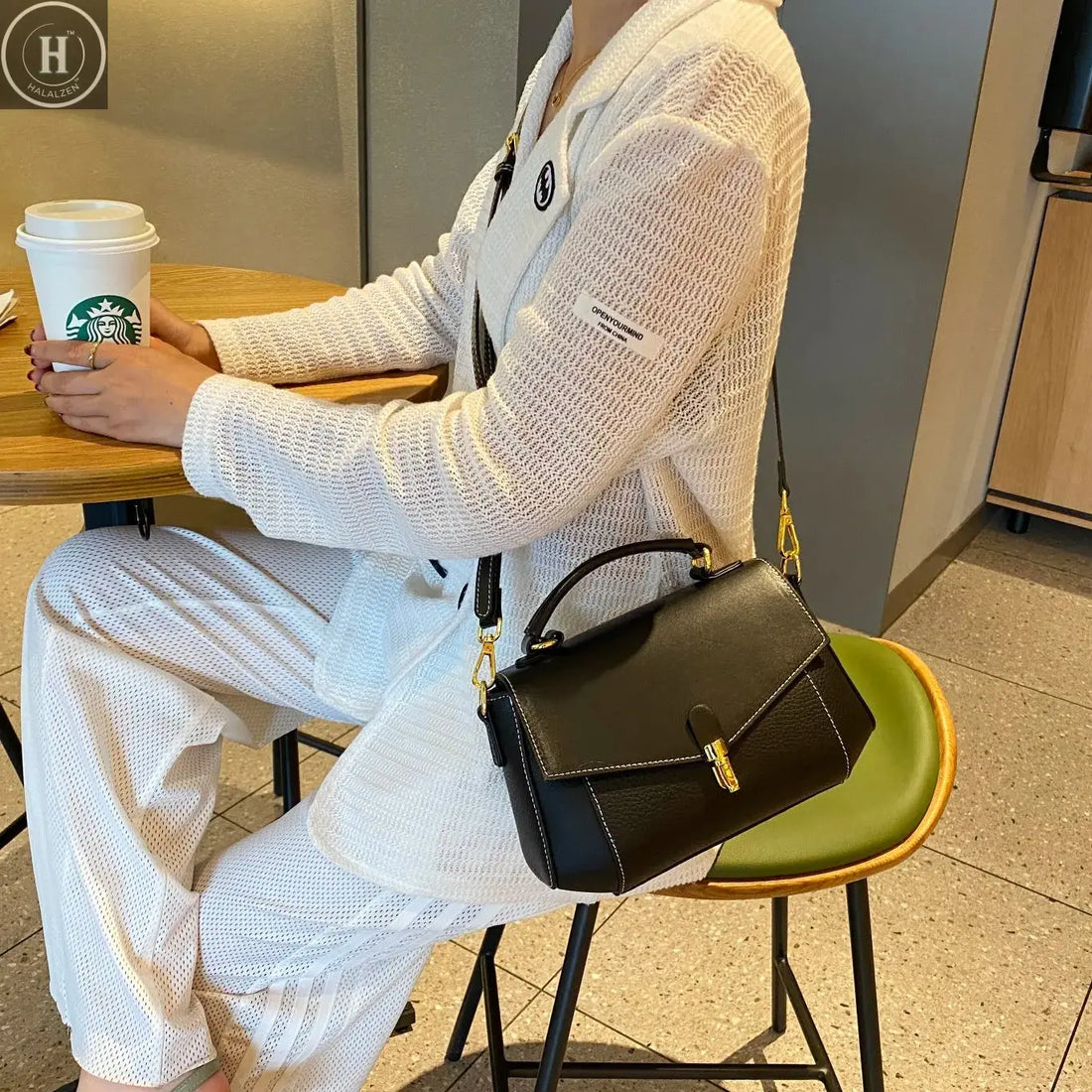 Genuine Leather Women's Bag New Trendy All-match Messenger Shoulder Bag Ladies Fashion First Layer Cowhide Handbag High Quality HALALZEN