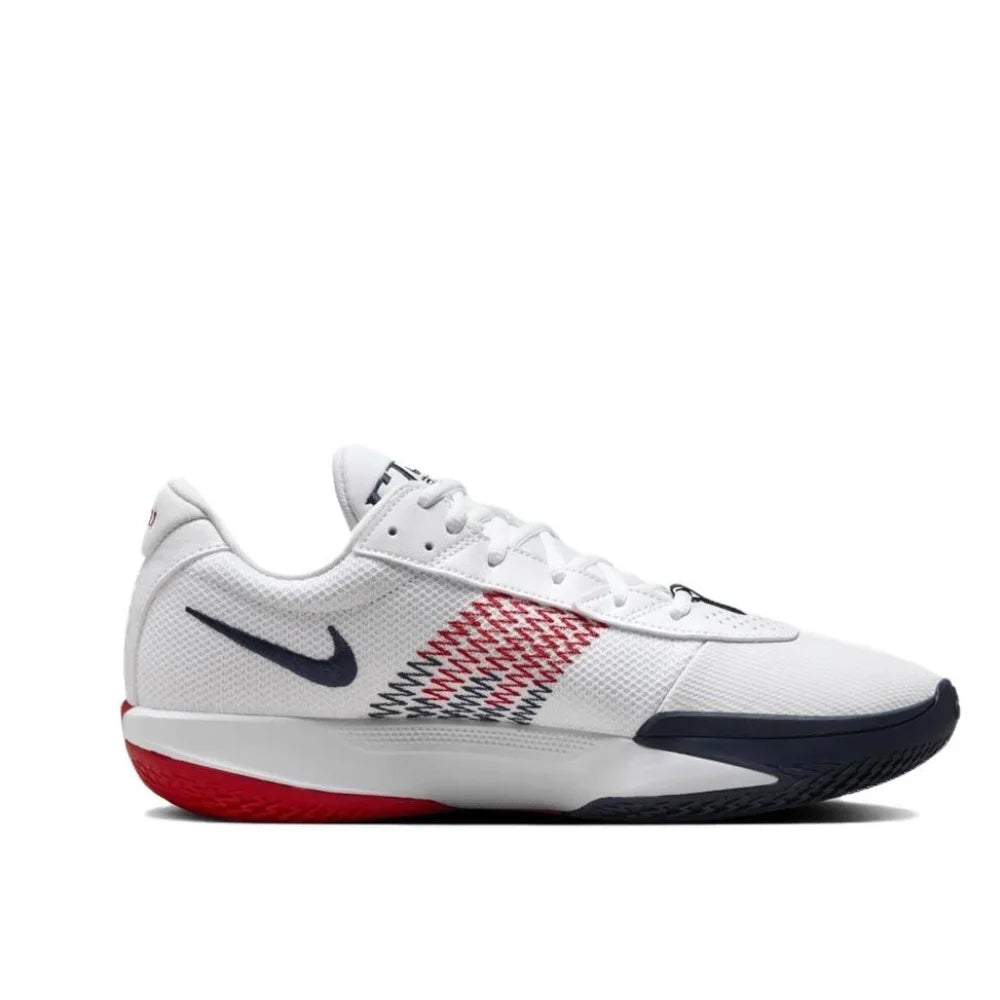 Nike Air Zoom G.T. Cut Academy Men's Low Top Basketball Shoes Comfortable Shock Absorbing Athletic Shoes Gray and White Colorway