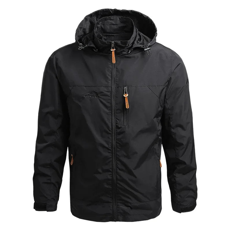 Outdoor Sports Men's Jacket Versatile Loose And Comfortable Top Waterproof And Windproof Work Jacket Hooded Assault Jacket