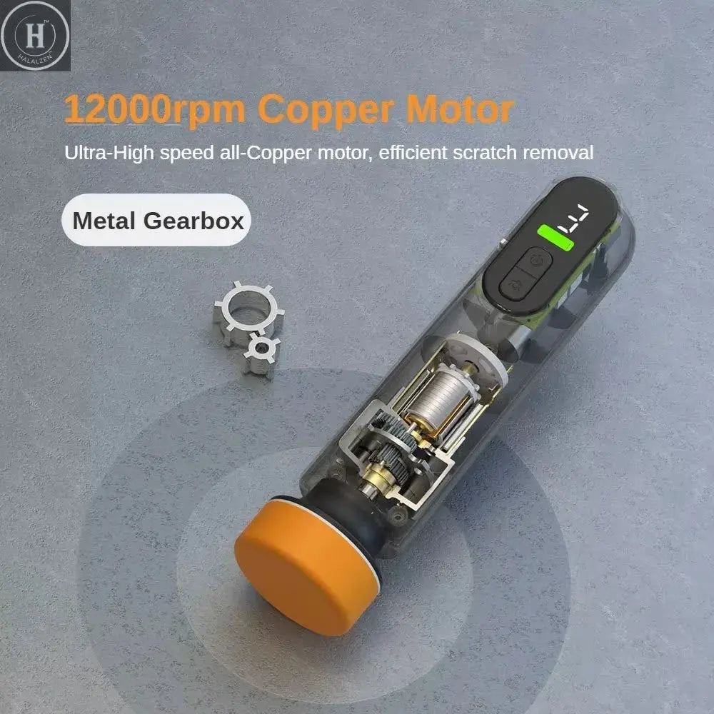 Car Waxing Polishing Sanding Machine 12000RPM Wireless Car Paint Scratch Repair Windscreen Glass Oil Film Remove Machine HALALZEN