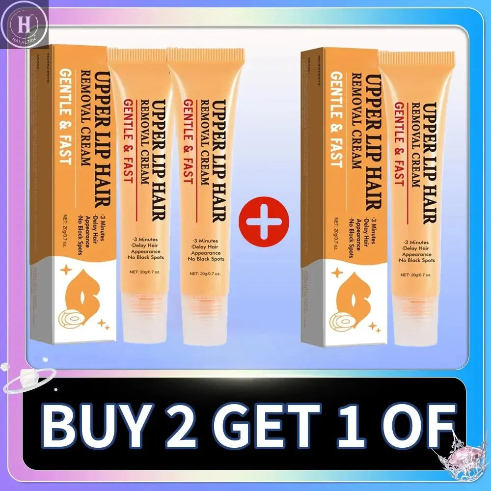 3 Minutes Fast Hair Removal Cream Painless Hair Growth Inhibitor Lip Face Arm Armpit Leg Permanent Depilatory for Men Women Care HALALZEN