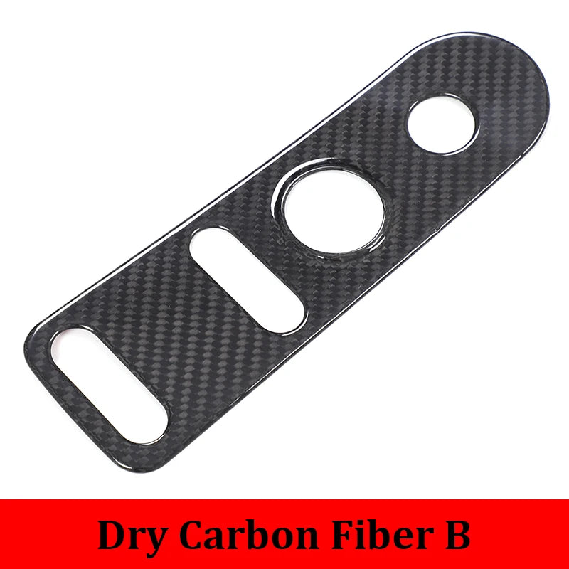 For SEAT Leon León Mk2 1P 2008-2012 Soft Carbon Fiber Car Central Door Lock Button Frame Cover Sticker Car Interior Accessories