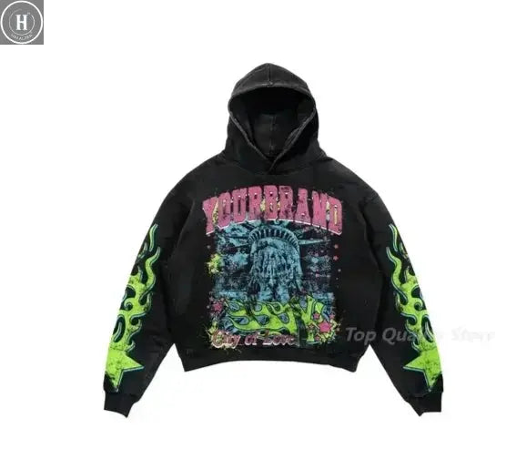 Explosions of New Harajuku Zipper Hooded Sweater Street Men and Women Retro Shirt Sweatshirt Gothic Jacket Hooded Couple Sweater HALALZEN