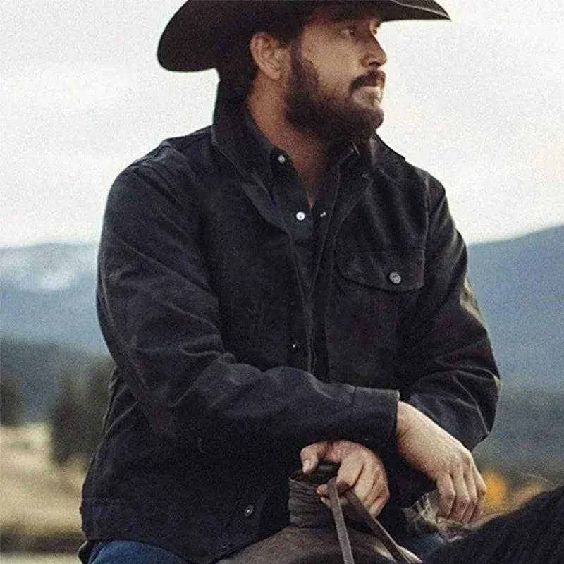 Black Cotton Jacket Men's Jean Jacket 5XL Cotton Denim Autumn Winter Jacket Male Jean Coats Men Cowboy Jackets