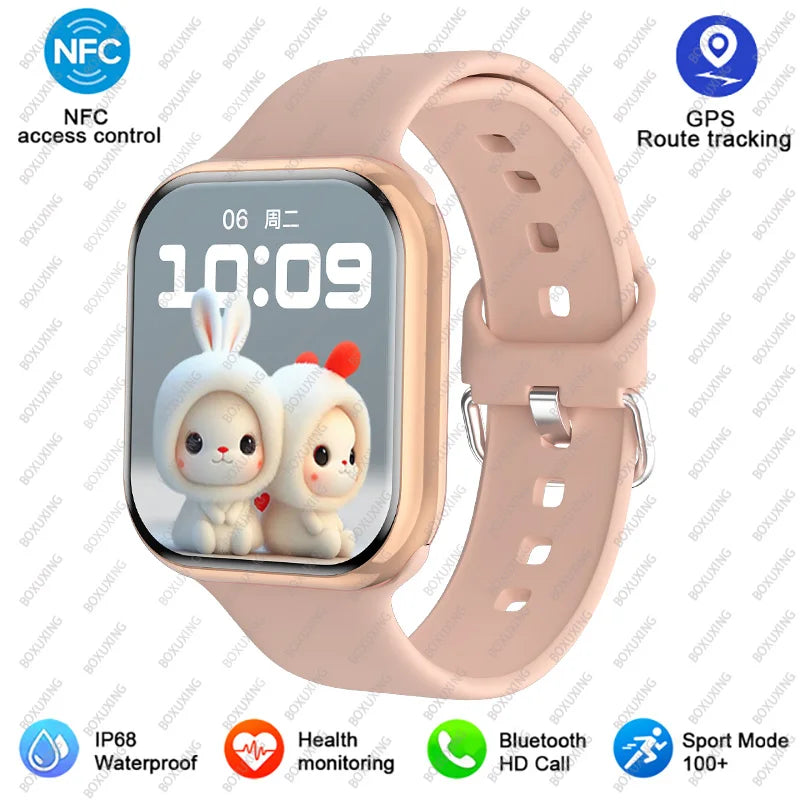 New AMOLED 2.05" HD Screen Smart Watch Women Series 9 Custom Dial 500+ Wireless Charging Men Smartwatch For Apple Watch IW9 IW10