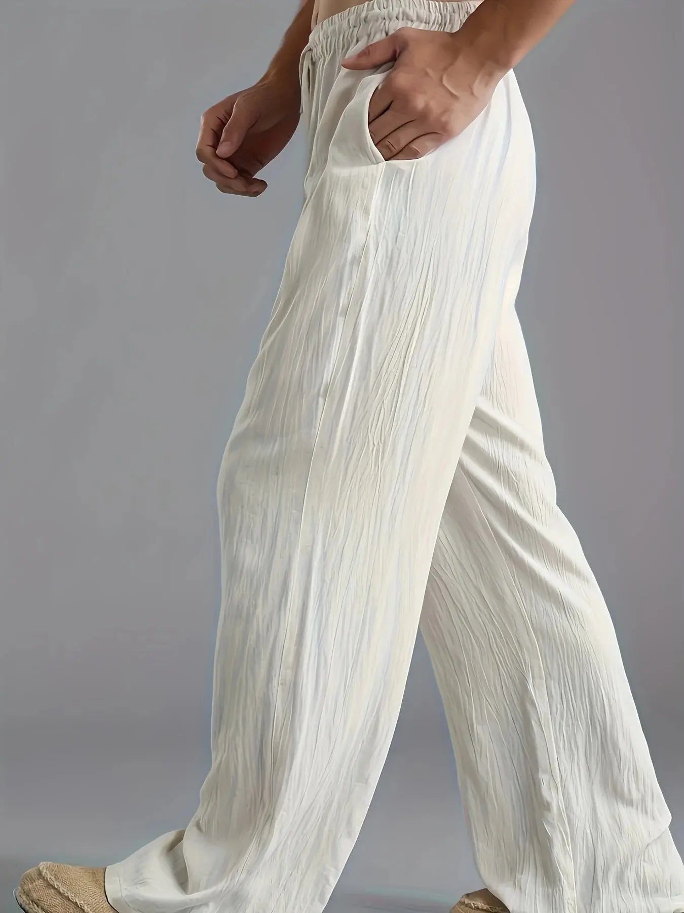 Men's plus-size slacks linen breathable sweatpants Halalzen UK