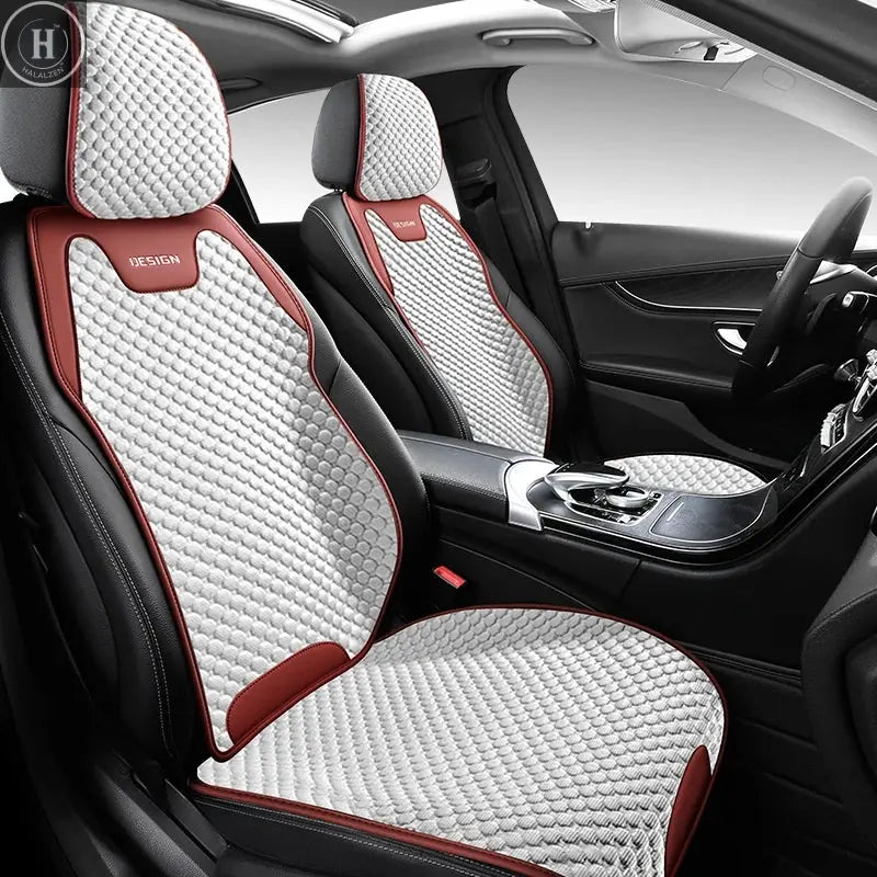 Ice Silk Car Seat Cushion Ventilation Comfortable, Durable Four Seasons Universal Split Single Car Front Seat Cover HALALZEN