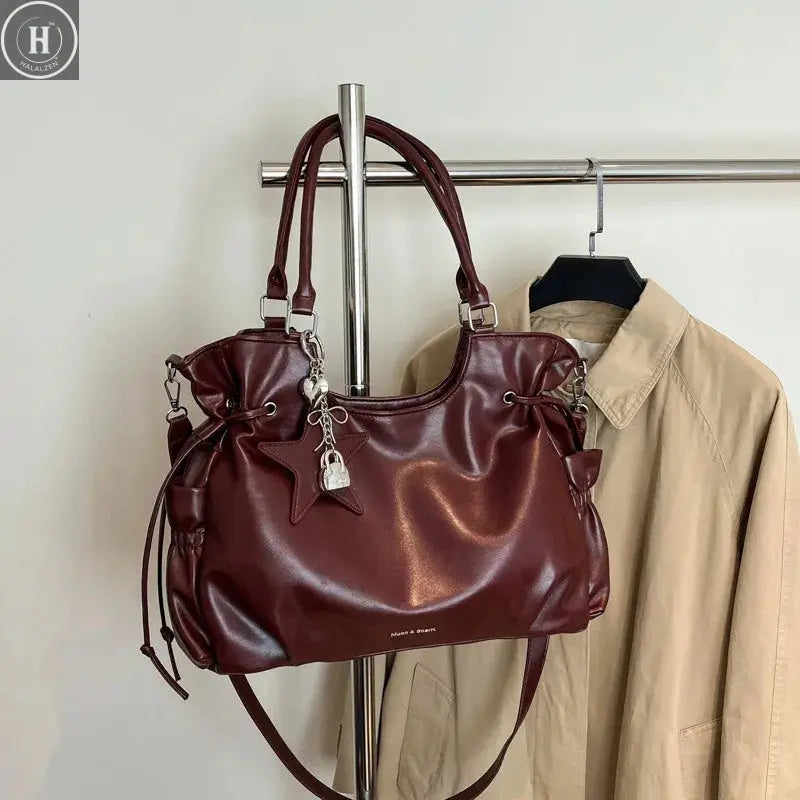 Fashionable Brand Design Tote Bag New Retro Shoulder Bag Casual Large-capacity Crossbody Bags Light Luxury High-end Women's Bags HALALZEN