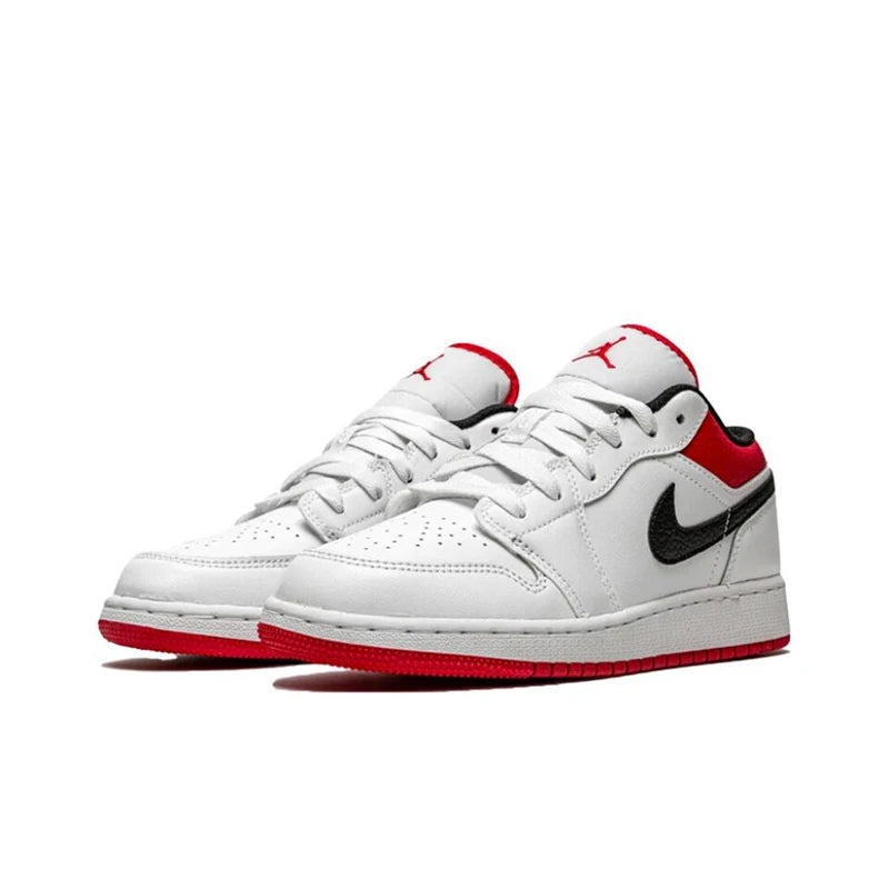 Original Air Jordan 1 low "Red Anti-Slip Low Top Retro Basketball Shoes Men's Sneakers