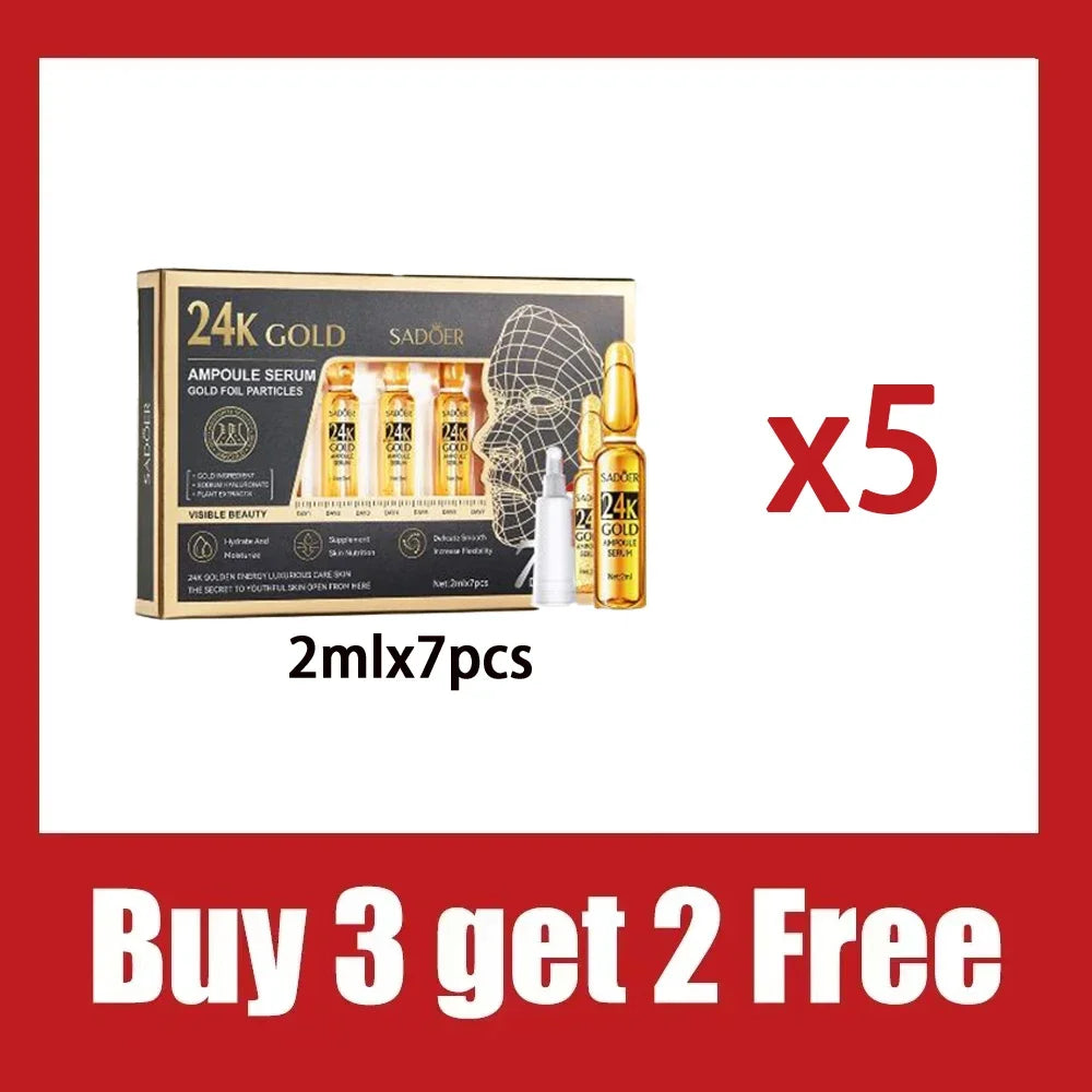 Korean 24K Gold Hyaluronic Acid Serum Protein Thread Lifting Filler Absorbable Collagen Protein Thread Vitamin C Facial Essence HALALZEN