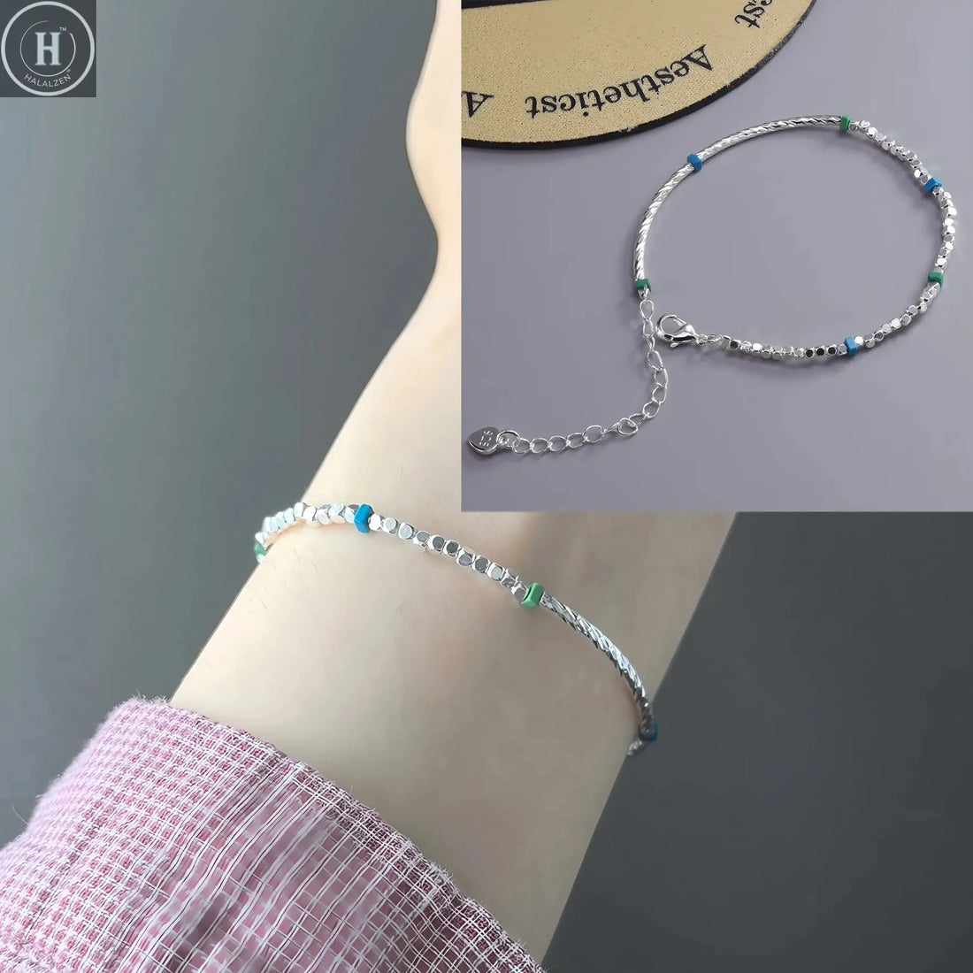 VENTFILLE 925 Sterling Silver Butterfly Bracelet for Girl Bead String Design Insect Fashion Versatile Jewelry Gift Dropshipping HALALZEN