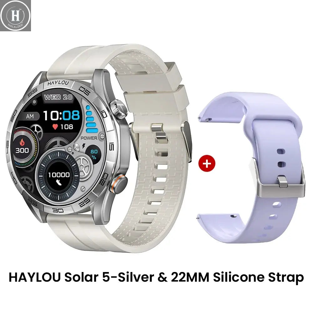 HAYLOU Solar 5 Voice Calling Smartwatch 1.58'' AMOLED Display 60Hz Smart Watch 24H Health Monitoring Sports Smartwatch for Men HALALZEN