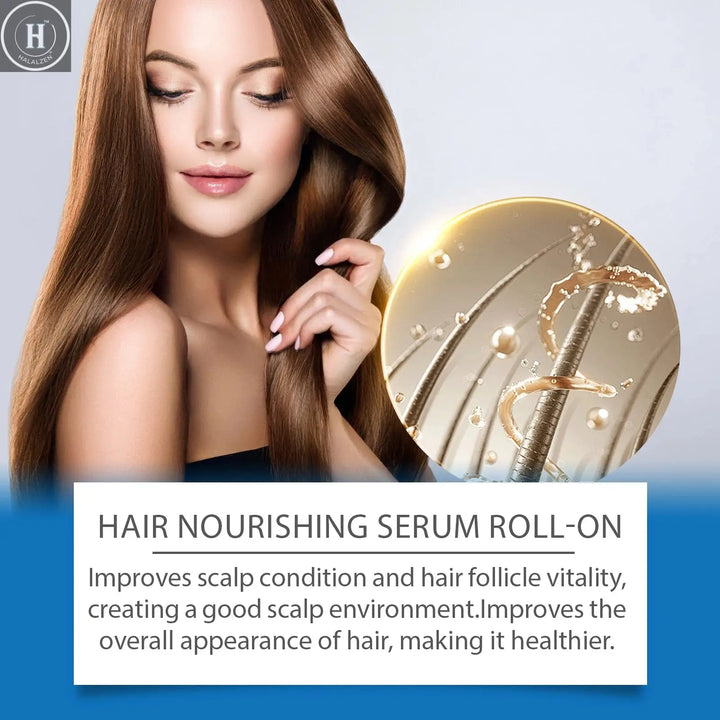 Rosemary Scalp Care Hair Growth Serum Rollerball Nourishing Essence Thinning Hair Hair Loss Treatment for Thicker Fuller Hair HALALZEN