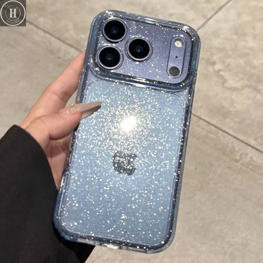 Luxury Bling Glitter Silicone Clear Phone Case For iPhone 17 Air 16 15 14 Plus 13 12 17 Pro Max 17Pro Transparent Soft TPU Cover Halalzen UK