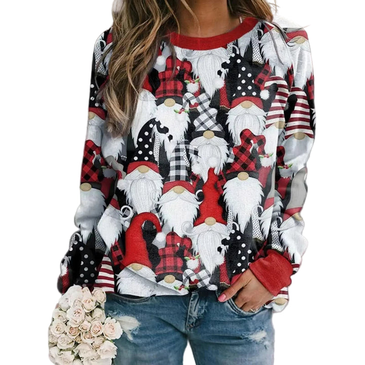 3D Print Women's Sweatshirts Christmas Snowman Sweatshirt Santa Claus Casual Crewneck Hoodie Y2k Street Fashion Pullover Tops