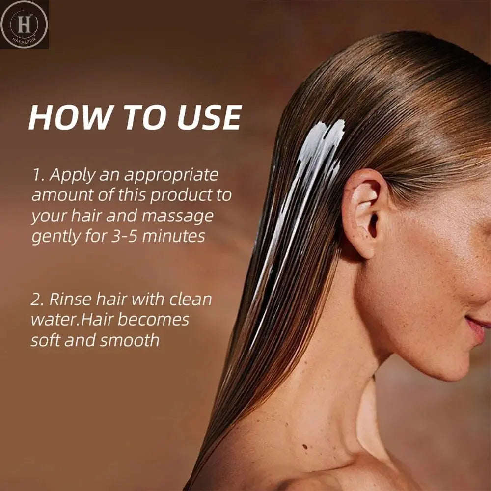 2 Pack GZE Collagen Keratin Hair Mask Deep Conditioning for Dry, Damaged Hair Restores Elasticity- for Healthy, Beautiful Hair HALALZEN