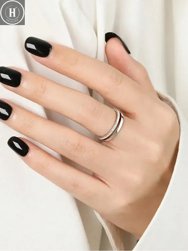 925 Sterling Silver Gorgeous Sparkling Classic Zircon Ring For Women Engagement Wedding Luxury Fashion High Quality Fine Jewelry HALALZEN