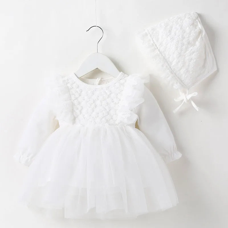 Long Sleeve Cotton Embroidery Princess Dress