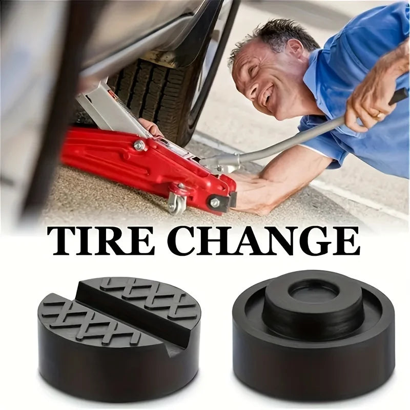 Universal Rubber Jack Pad Support Pinch Weld Slotted Floor Frame Rail Adapter Car Removal Repair Tool Rubber Block Floor Jack