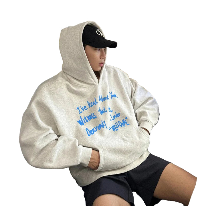 American style Letter Print Warm Hoodie Men Women Autumn Winter New Loose Casual Kangaroo Pouch Y2K Tops Youth Sweatshirt